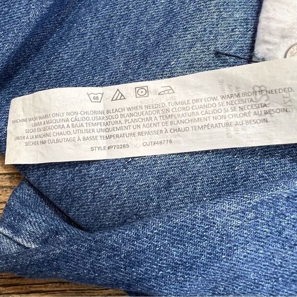 YMI DREAM Woman’s Wide Leg Medium Wash Distressed Denim Jeans w Raw Hem Size 7 - Picture 9 of 16